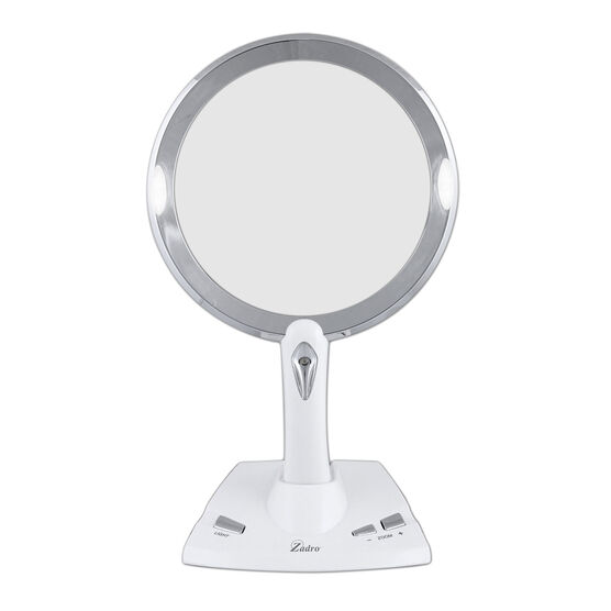 LED Lighted Adjustable Power Zoom Vanity Mirror 5X - 1X, WHITE, hi-res image number null
