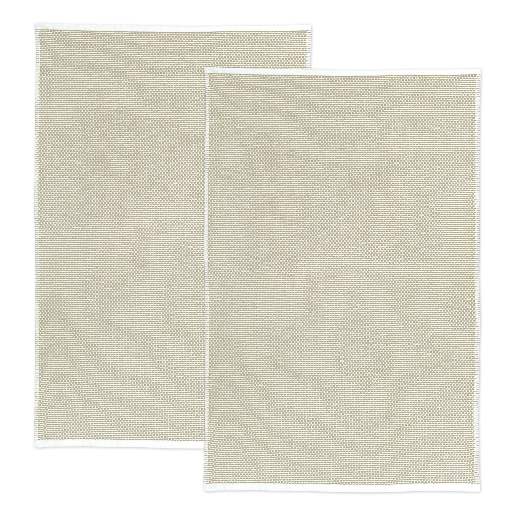 Honeycomb Cotton Terry Kitchen Dish Towel Set 2, KHAKI, hi-res image number 0