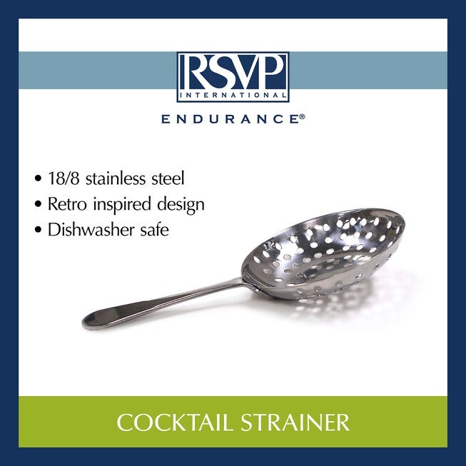 Retro Stainless Steel Cocktail Strainer, , alternate image number null