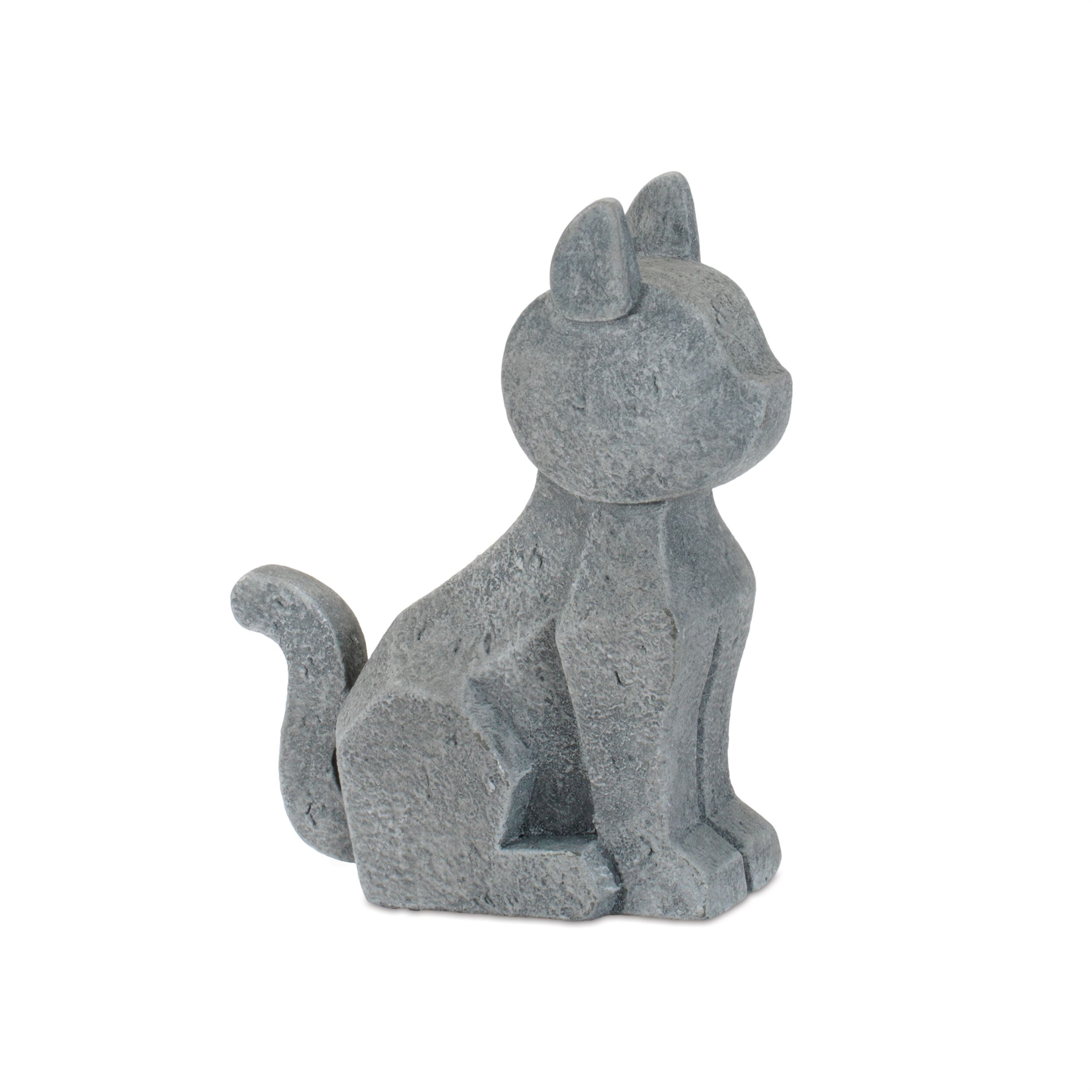 Modern Sitting Dog and Cat Figurine Set of 4, GRAY, alternate image number 2
