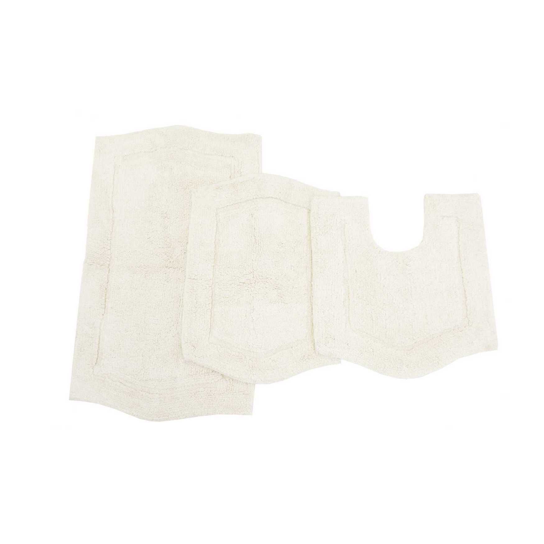 Waterford 3-Pc. Set Bath Rug Collection, WHITE, hi-res image number 0