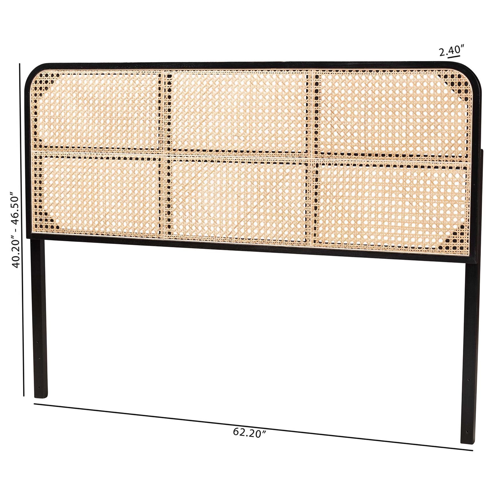 Lainer Modern Bohemian Bamboo Queen Size Headboard, , alternate image number 20