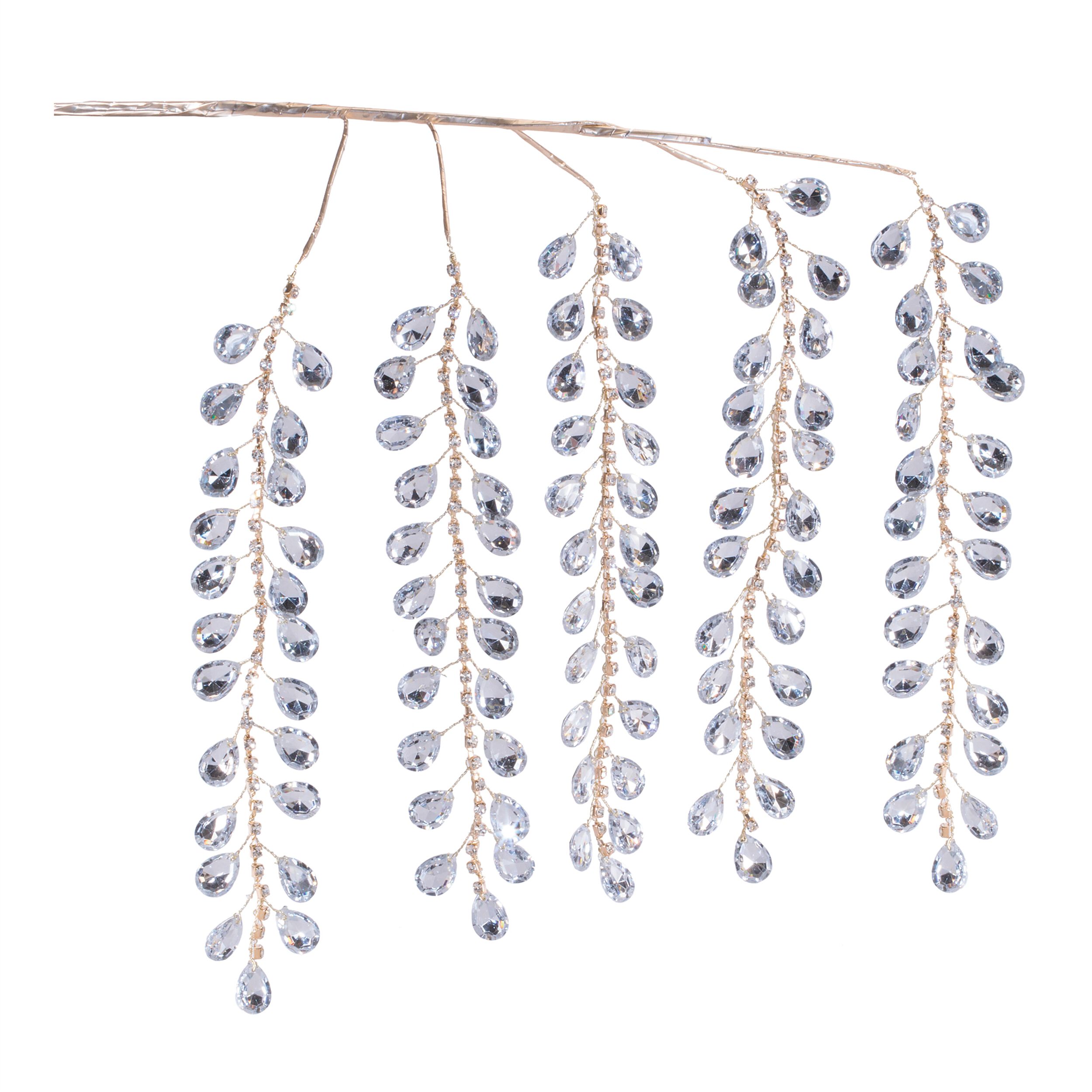 Jewel Icicle Drop Spray (Set of 2), GOLD SILVER, hi-res image number 0