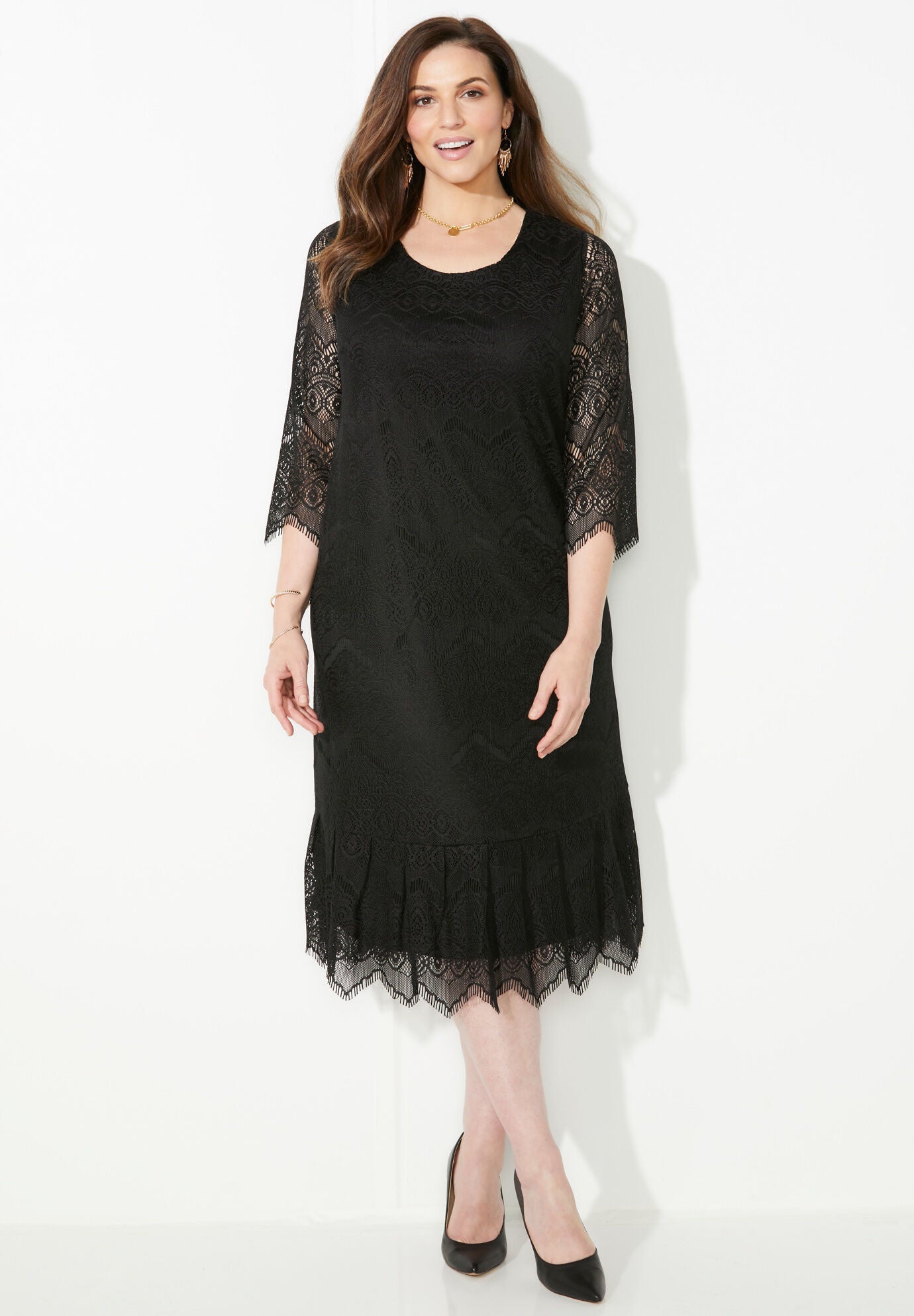 sachin and babi light blue dress Kiyonna Mademoiselle A-Line Lace Cocktail Dress