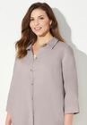 Classic Linen Buttonfront Shirt, , alternate image number null