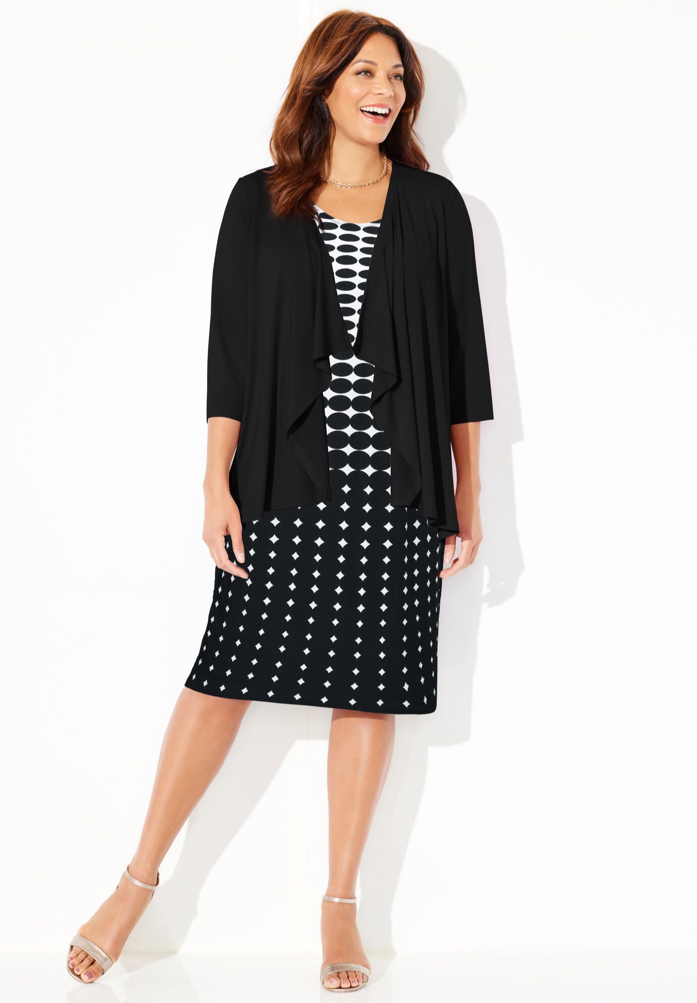 Shift dress with matching jacket cheap