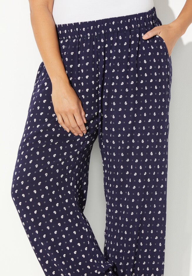 Gauze Ankle Pant, , alternate image number null