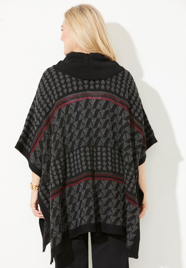 Cowlneck Poncho Sweater, , on-hover image number null