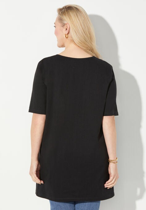 Easy Fit Peasant Tee, , on-hover image number null