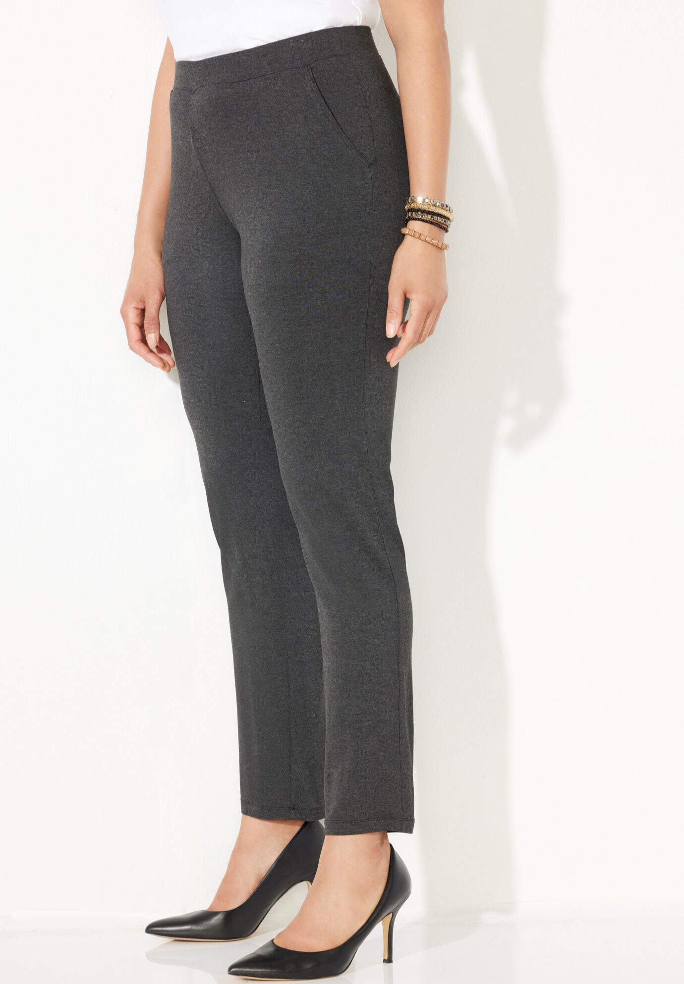 AnyWear Classic Pant, CHARCOAL HEATHER GREY, alternate image number 2