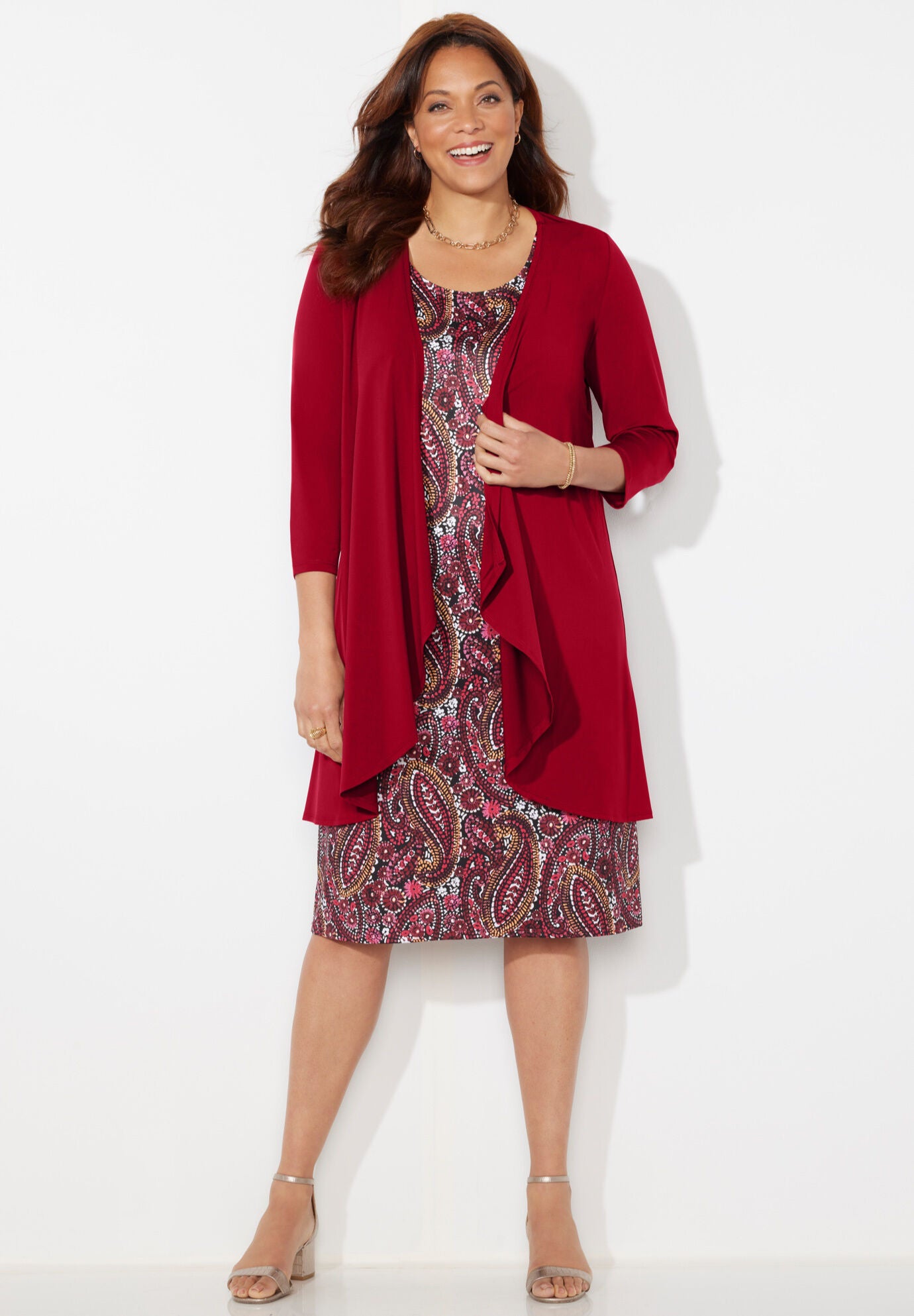 Plus size jacket dresses for work online