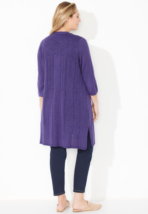 Pointelle Stitch Cardigan, , on-hover image number null