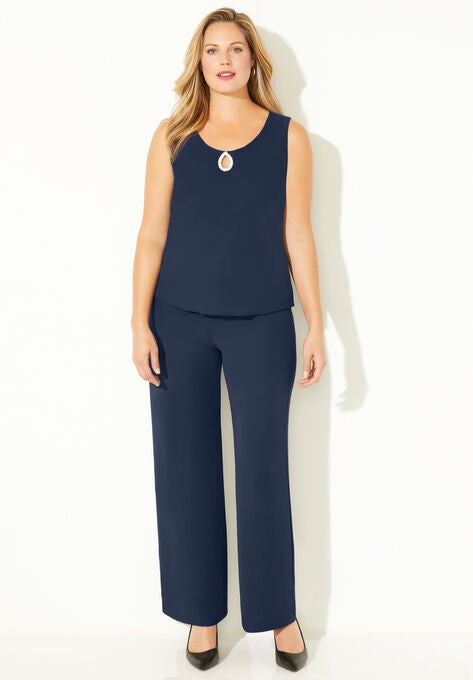 Accolades Georgette Pant Set, , alternate image number null