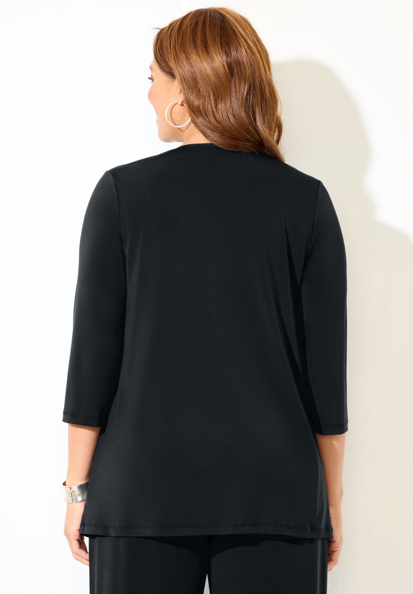 Dream Drape Cardigan and Tank Duet, BLACK, on-hover image number 1