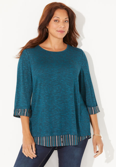 Impossibly Soft Duet Tunic, DEEP TEAL, hi-res image number null