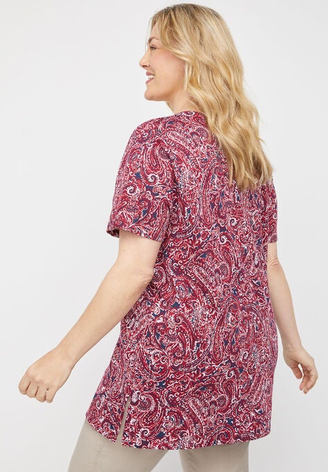 Easy Fit Short Sleeve Scoopneck Tee, , on-hover image number null