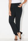 Right Fit Pant (Moderately Curvy), BLACK WHITE PINSTRIPE, hi-res image number null