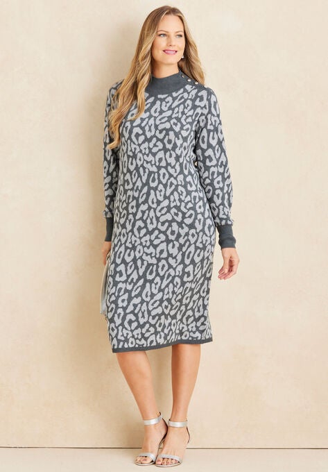 Liz & Me® Ultra Luxe Dress, GREY LEOPARD, hi-res image number null