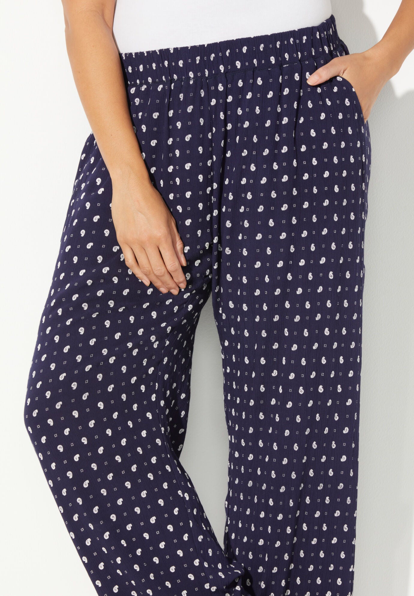 Gauze Ankle Pant, , alternate image number 2