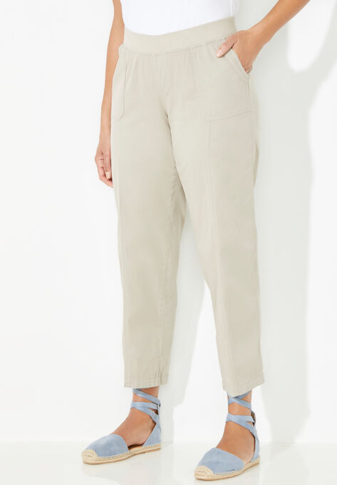 Knit Waist Cargo Pant, CAPPUCCINO TAN, hi-res image number null