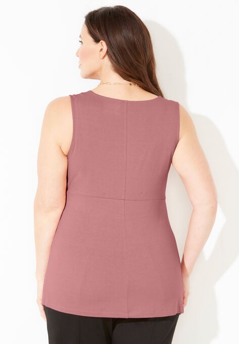 Curvy Collection Twist Front Tank, , on-hover image number null