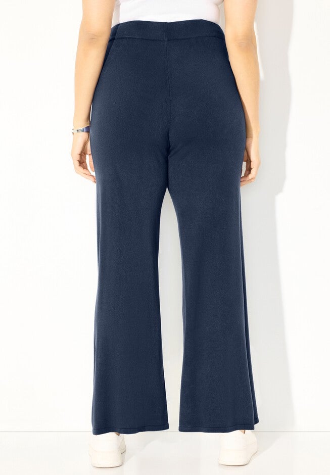 Cashmiracle™ Wide Leg Pant, NAVY, alternate image number 2