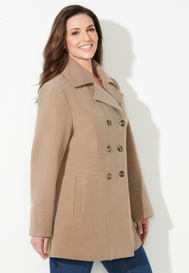 Trapunto Stitch Peacoat, , alternate image number null