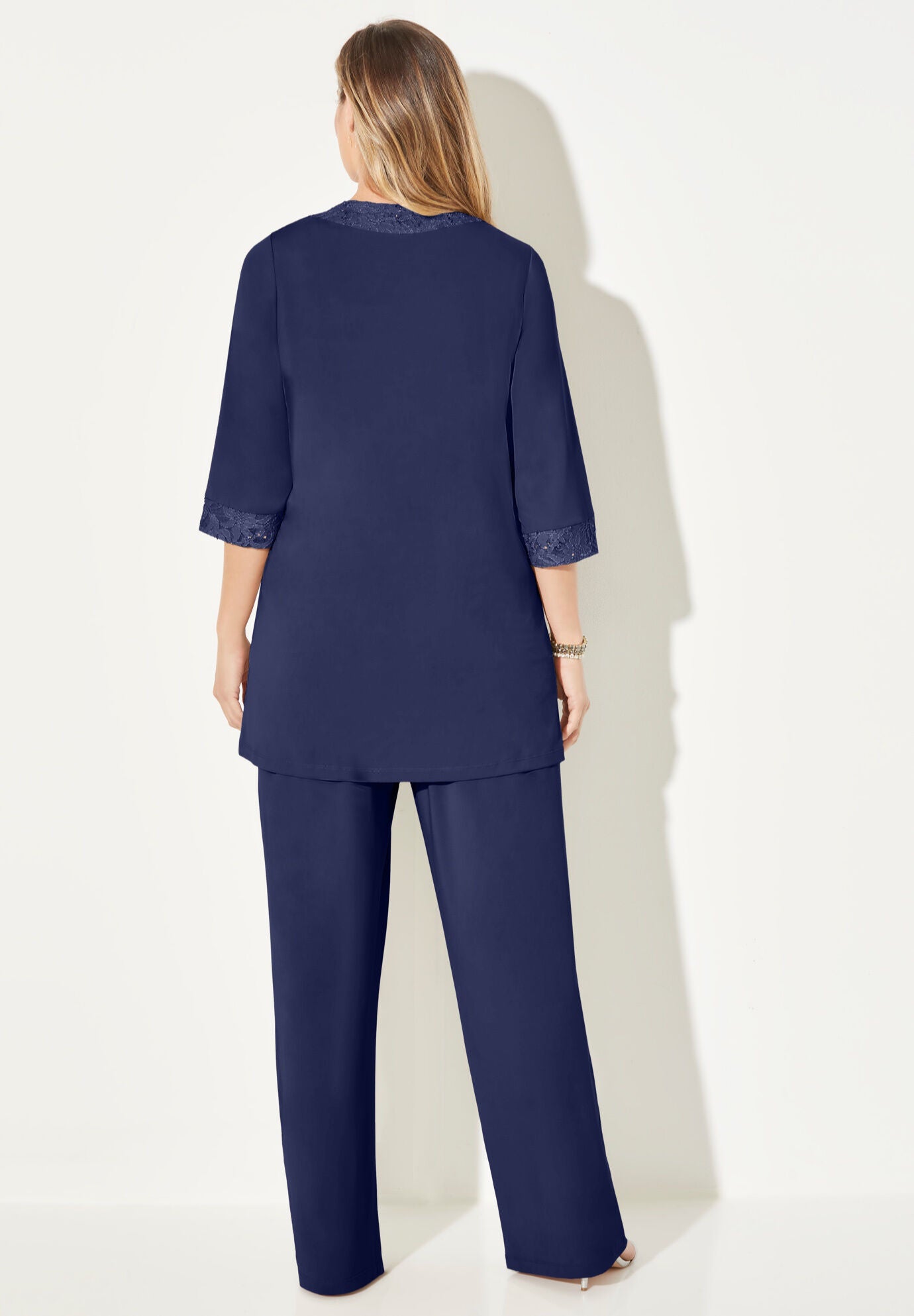 3-Piece Lace Gala Pant Suit, MARINER NAVY, on-hover image number 1
