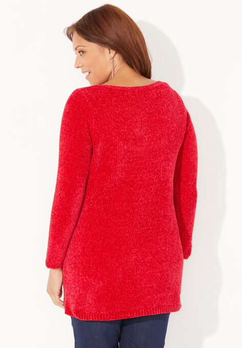 Chenille Pullover Tunic Sweater, , on-hover image number null