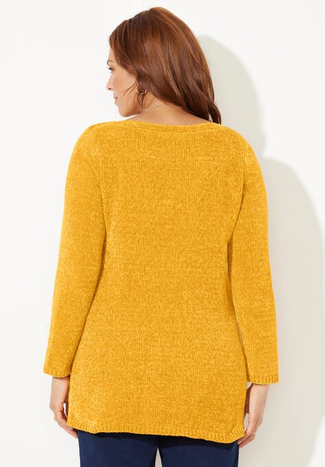 Chenille Pullover Tunic Sweater, , on-hover image number null