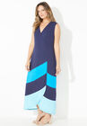 Cascading Stripe Maxi Dress, , alternate image number null
