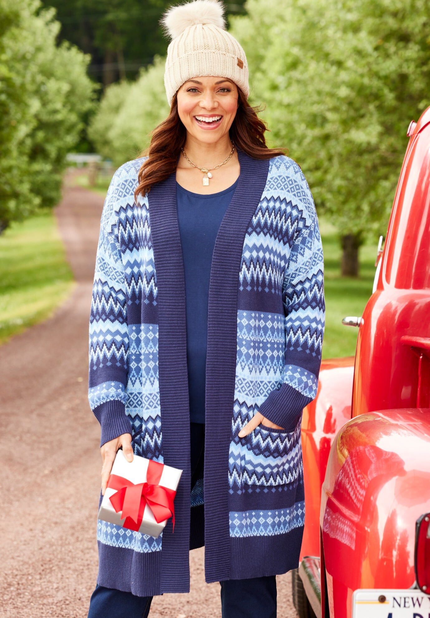 Classic Fair Isle Coatigan, NAVY FAIR ISLE, hi-res image number 0