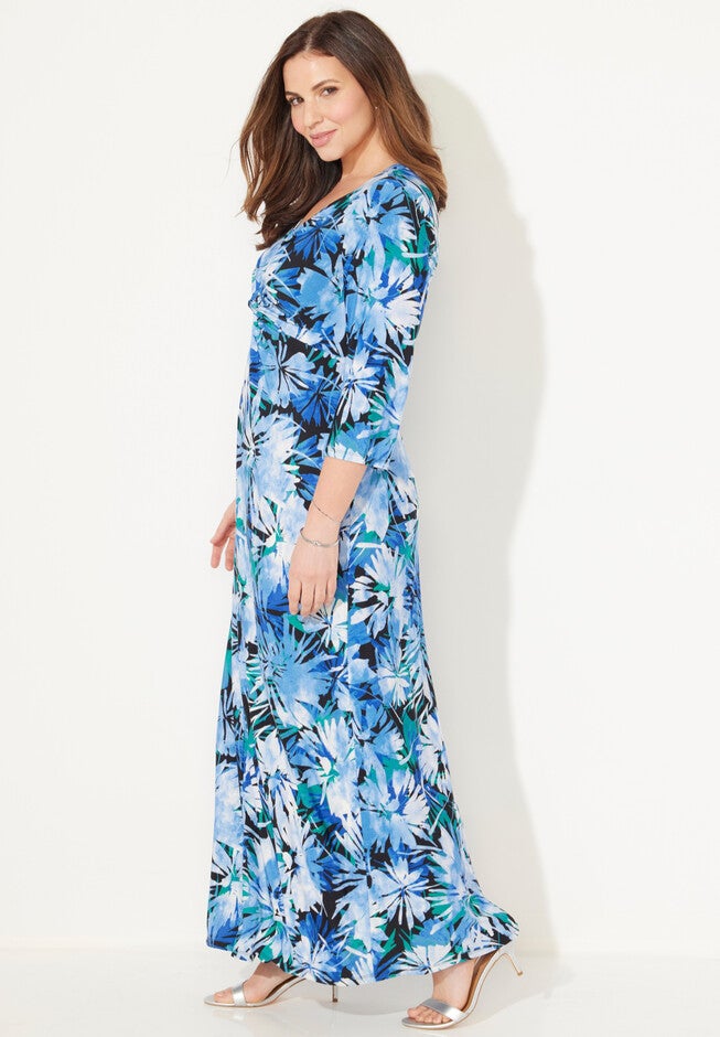 Garden Walk Twist-Knot Maxi Dress, , alternate image number null