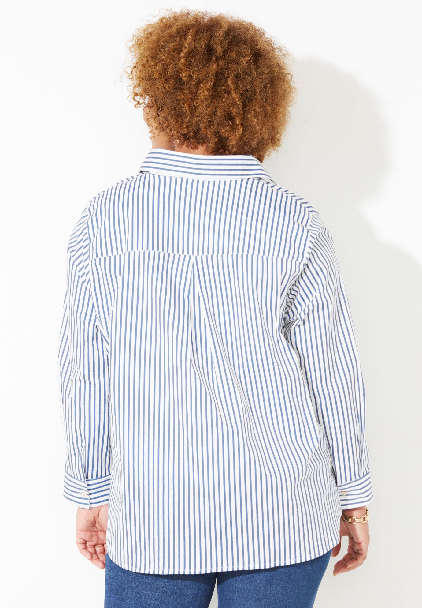 Liz&Me&reg; Buttonfront Shirt, DEEP TEAL FLORAL, on-hover image number 1