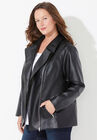 Faux Leather Moto Jacket, , alternate image number null