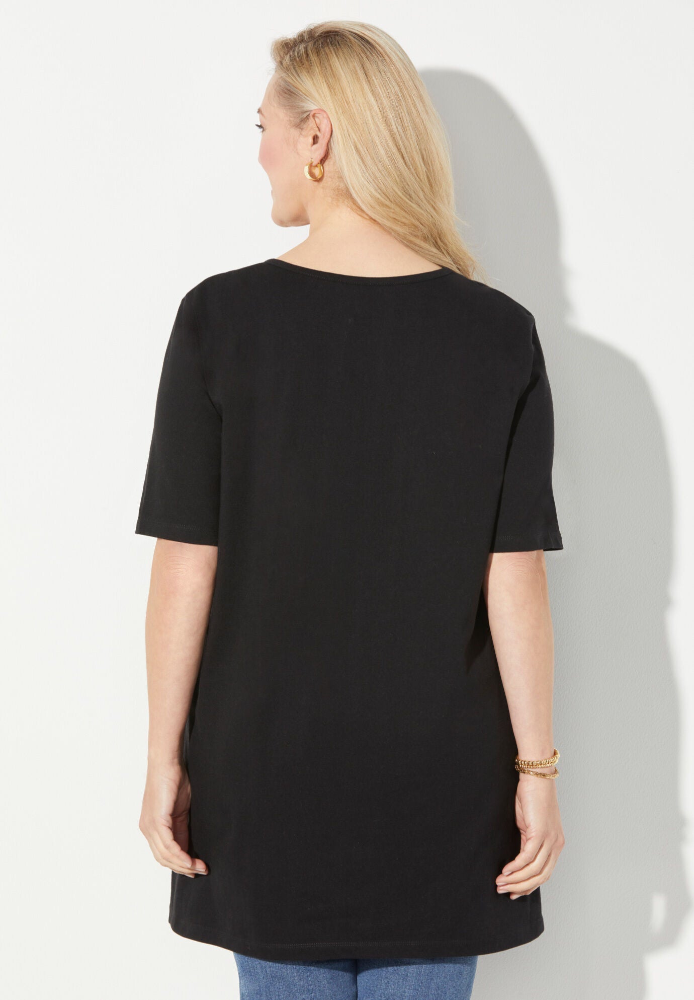 Easy Fit Peasant Tee, IVORY PAISLEY, on-hover image number 1