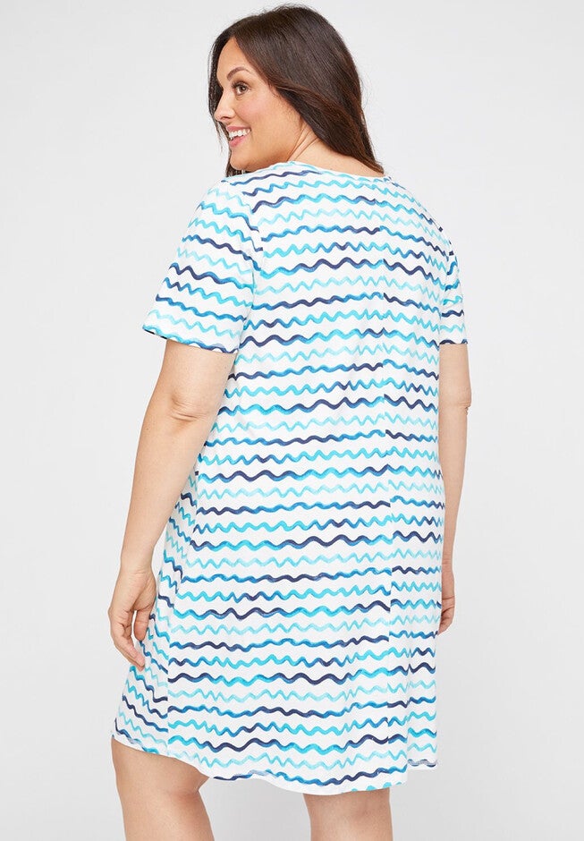 Positive Vibes Cotton Sleepshirt, , on-hover image number null