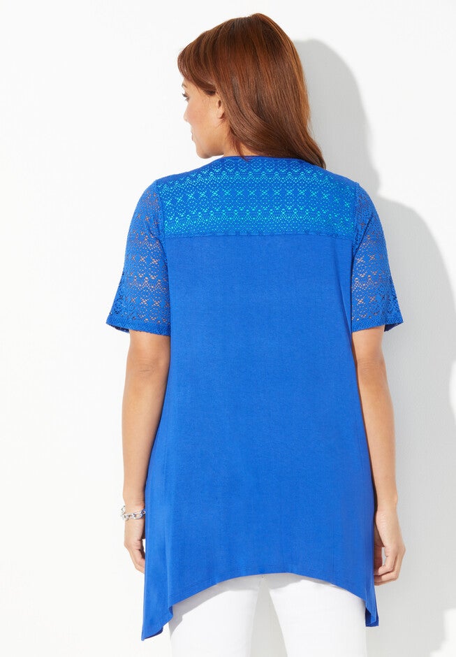 Textured Asymmetrical Tunic, , on-hover image number 1
