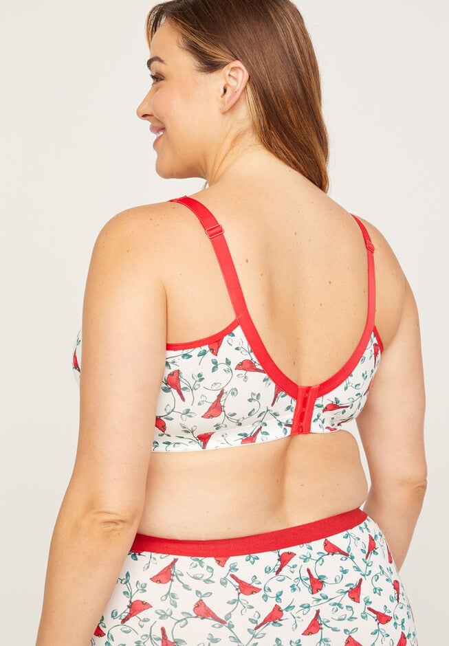 Cotton Comfort No-Wire Bra with Lace, , on-hover image number null