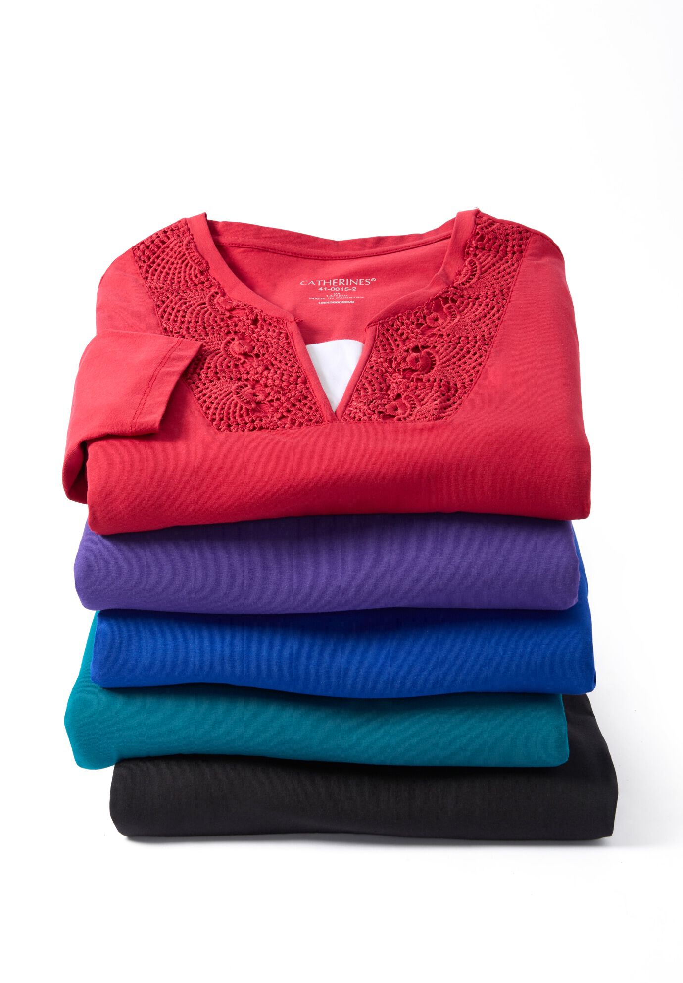 Suprema® Lace Trim Duet Top, , on-hover image number 1