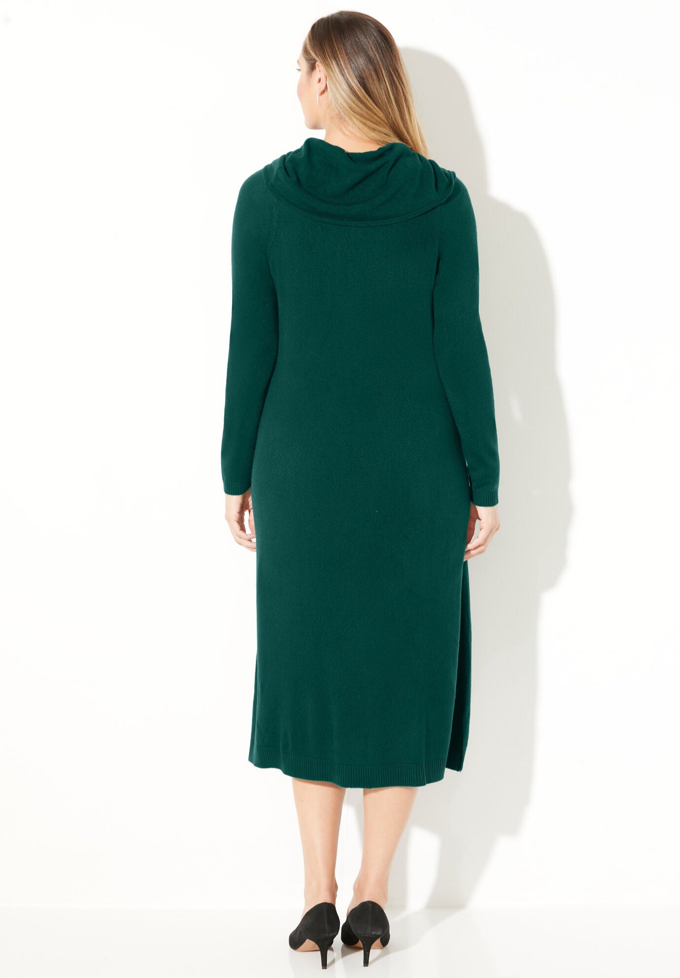 Cashmiracle&trade; Cowl Neck Pullover Sweater Dress, , on-hover image number 1