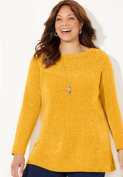 Chenille Pullover Tunic Sweater, , alternate image number null