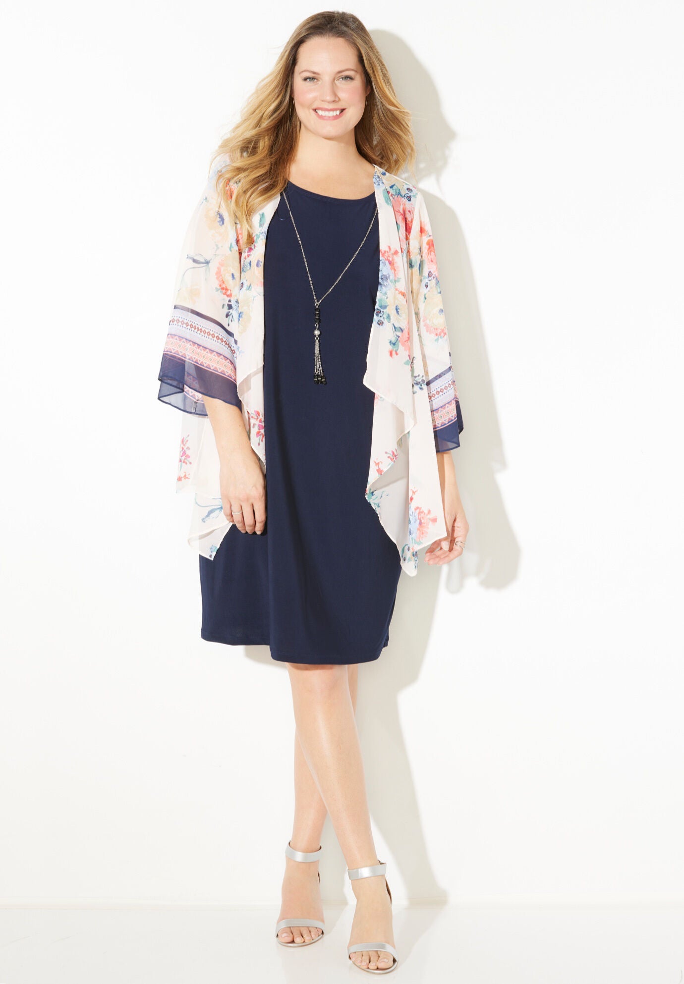 Cascade Jacket Dress, NAVY PINK, hi-res image number 0