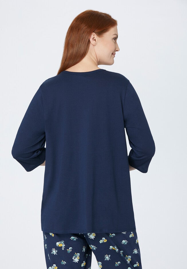 3/4 Sleeve Sleep Tee, , on-hover image number 1