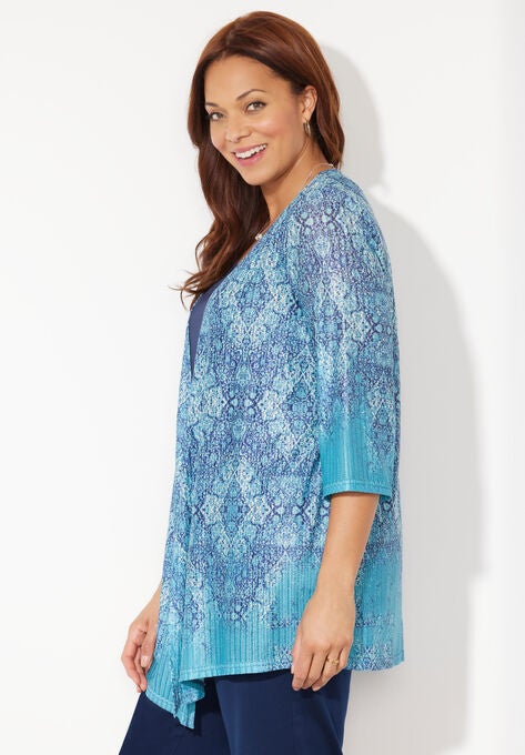 Harmony Knit Herringbone Cardigan, , alternate image number null