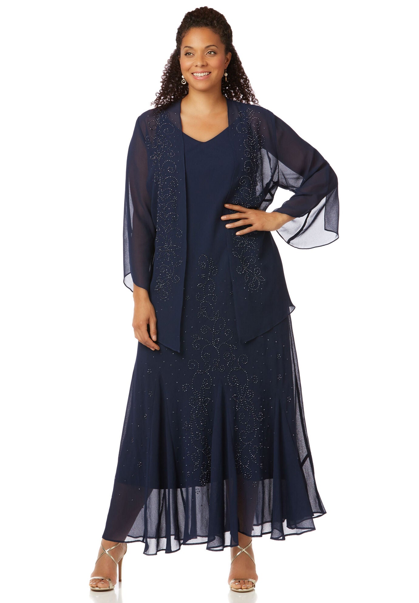 navy occasion dress plus size