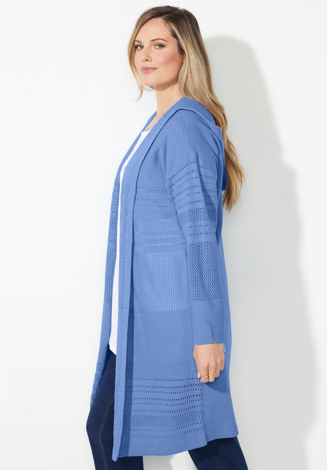 Liz&Me® Hooded Sweater Coat, , alternate image number 2