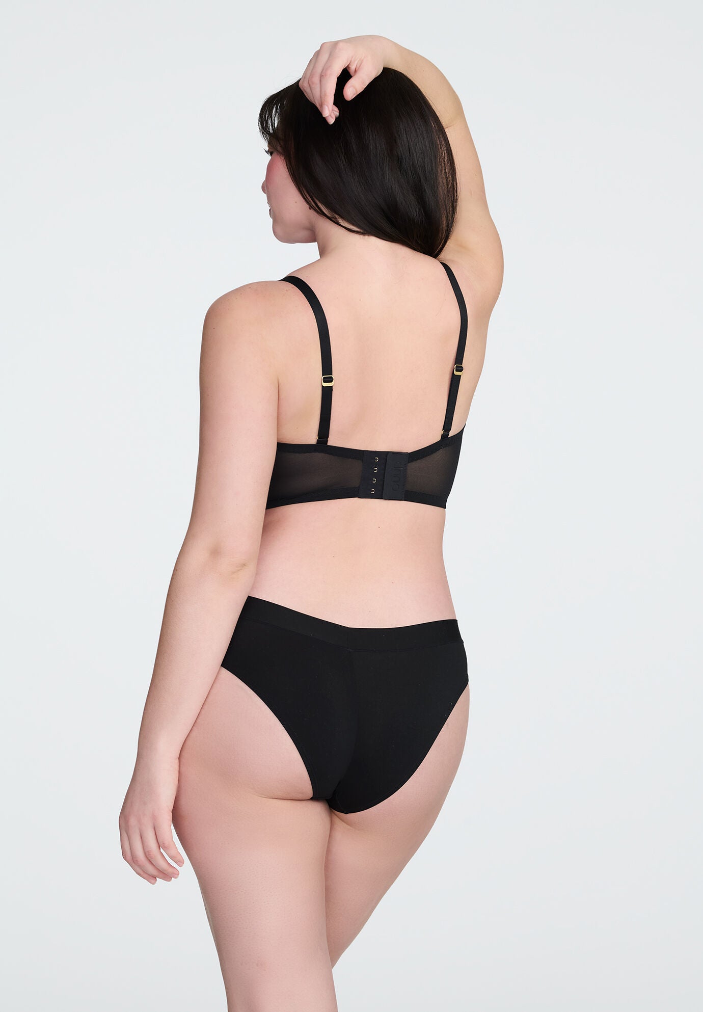 The Longline Bra - Mesh, BLACK, alternate image number 3