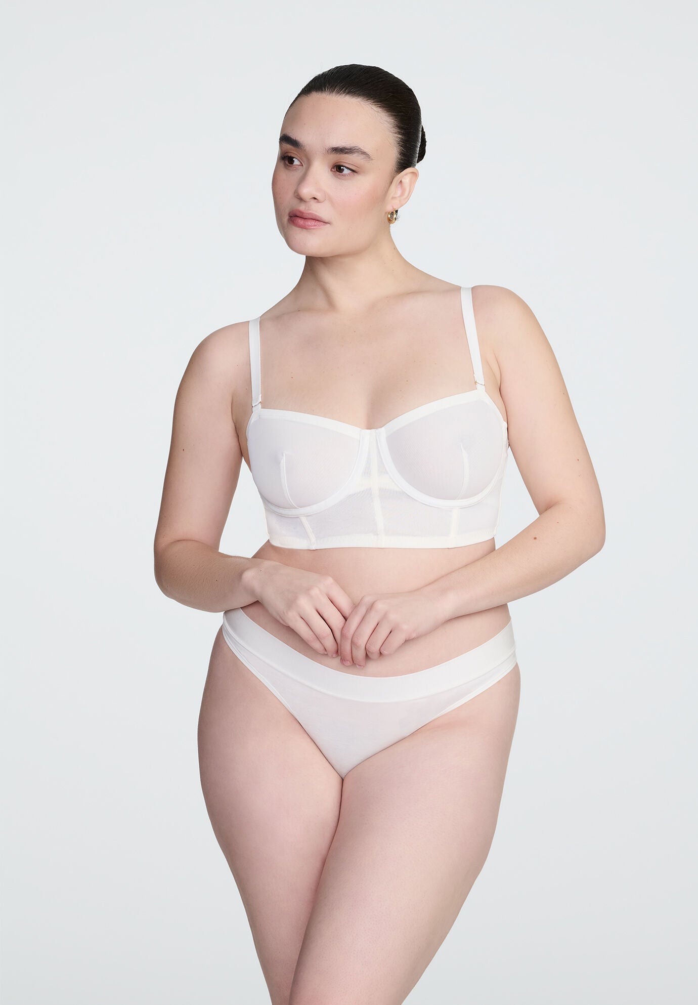 The Longline Bra - Mesh, SALT, alternate image number 7