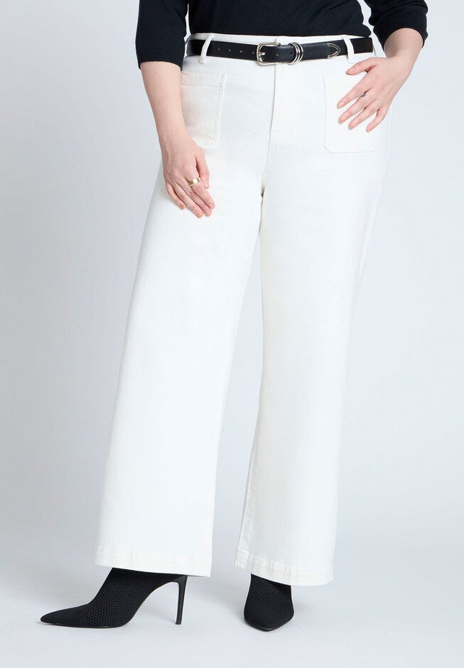 Trouser Jean, WHITE, on-hover image number null